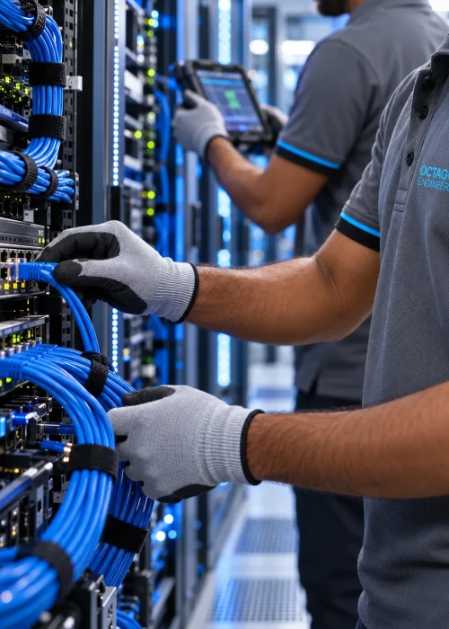 datacenter cable management in action